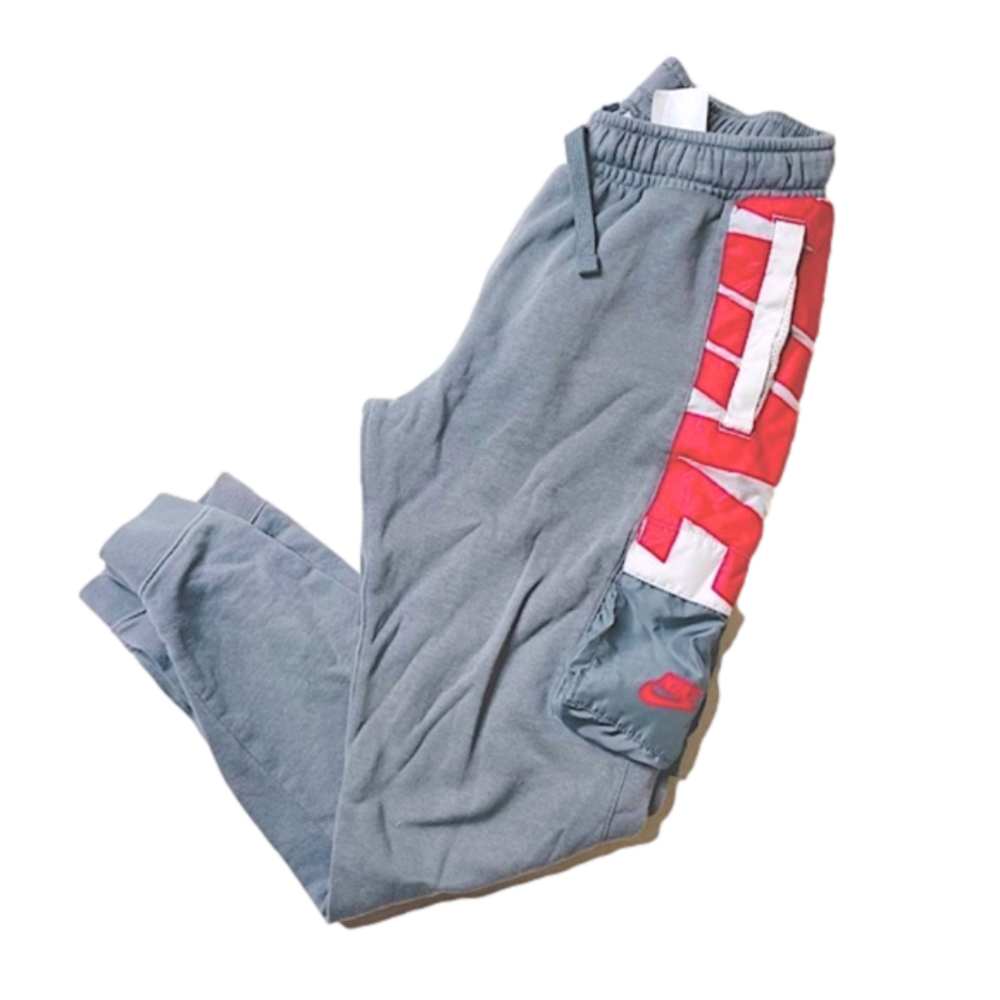 NIKE Youth Gray Fleece Cargo Sweatpant Joggers Size Large